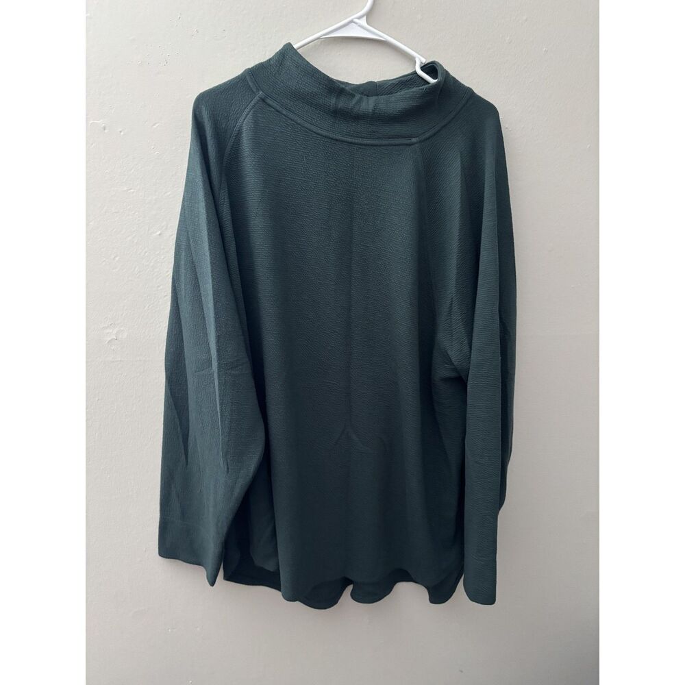 Ava & Viv Black Long Sleeve Mock Neck Tunic Top 2X